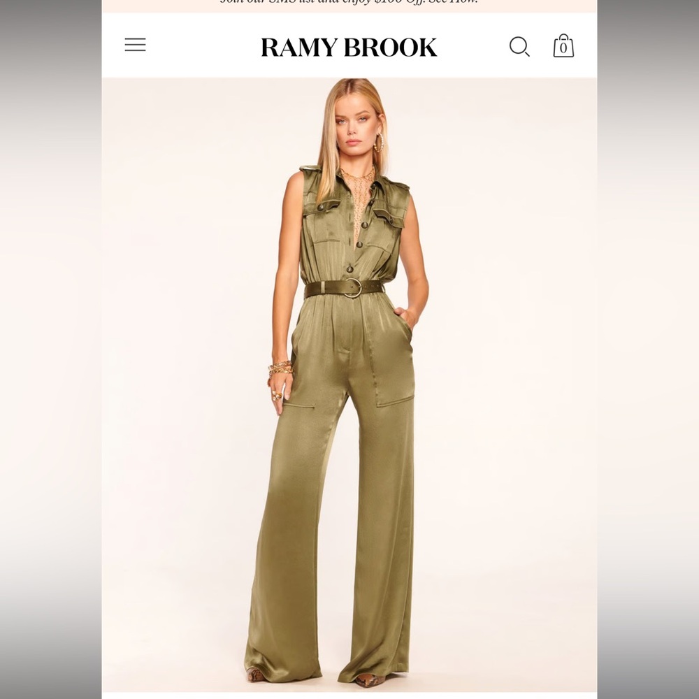 NWT Rayna Belted Jumpsuit • Ramy Brooks • Size 0